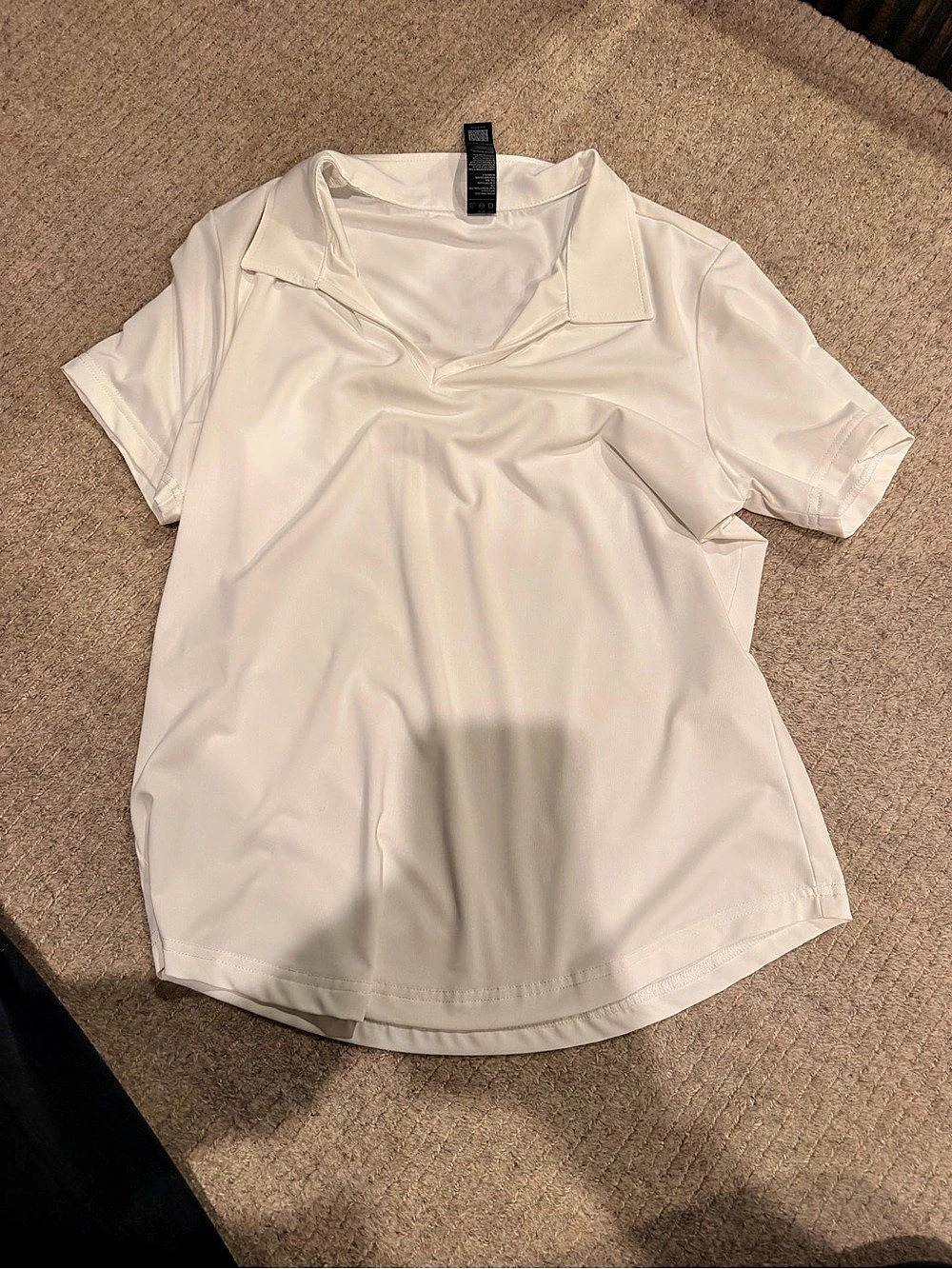 MIER Women's Golf Polo Shirt V-Neck Short Sleeve White XS